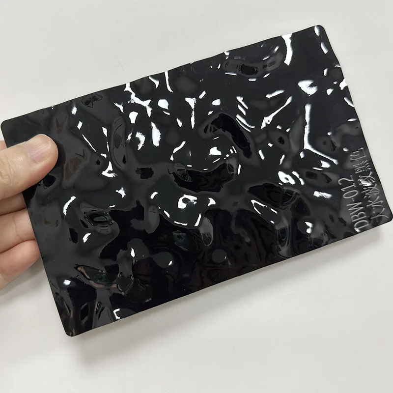 PET Water Ripple Carbon Crystal Veggpanel